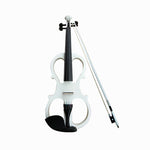YS030 Violino elettronico manuale in legno 4/4 per principianti, con borsa, Wine Red, White, Black