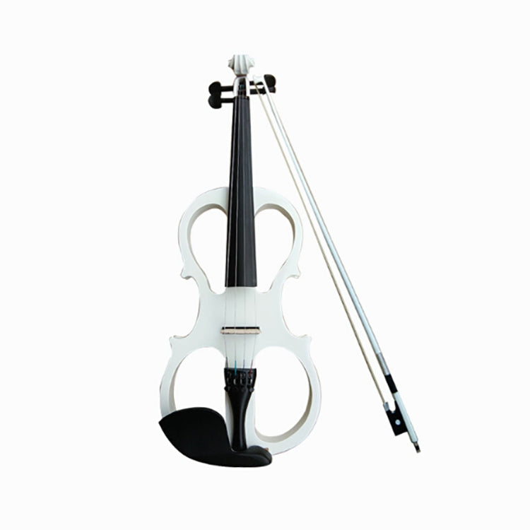 YS030 Violino elettronico manuale in legno 4/4 per principianti, con borsa, Wine Red, White, Black