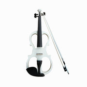 YS030 Violino elettronico manuale in legno 4/4 per principianti, con borsa, Wine Red, White, Black