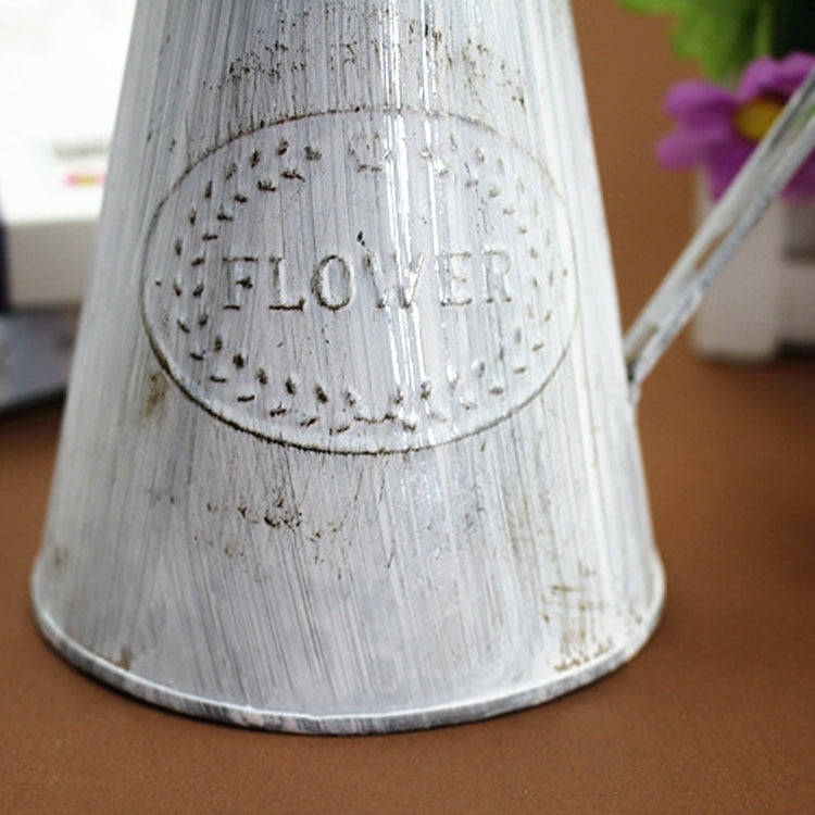 Secchio per fiori in ferro invecchiato retrò da 2 pezzi, decorazione per negozio di fiori, vaso da fiori in ferro fatto a mano con corda di canapa, Iron Flower Pot