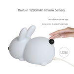 Luce notturna a LED per conigli in silicone Ricarica USB Dual-Tone Light Pat Light