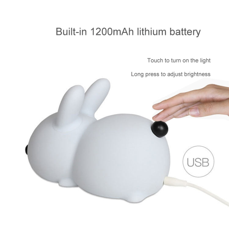 Luce notturna a LED per conigli in silicone Ricarica USB Dual-Tone Light Pat Light