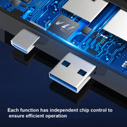 Cabledeconn T0409 Convertitore di interfaccia cavo di rete docking station HUB USB 3.0 multifunzionale, For Microsoft Surface Pro 7, For Microsoft Surface pro X, For Microsoft Surface Go 1 / 2, For Surface Pro 4 / 5 / 6, For Microsoft Surface Laptop 1 ...