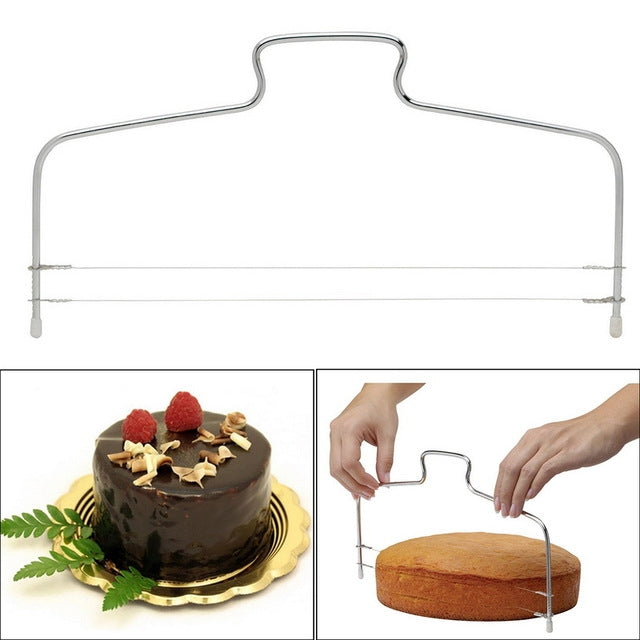 Livellatore per torta con filo regolabile in acciaio inox 32 cm