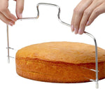 Strumenti per la cottura di torte fai-da-te livellatore per affettatrice per torta a filo regolabile in acciaio inossidabile, Cake Cutter