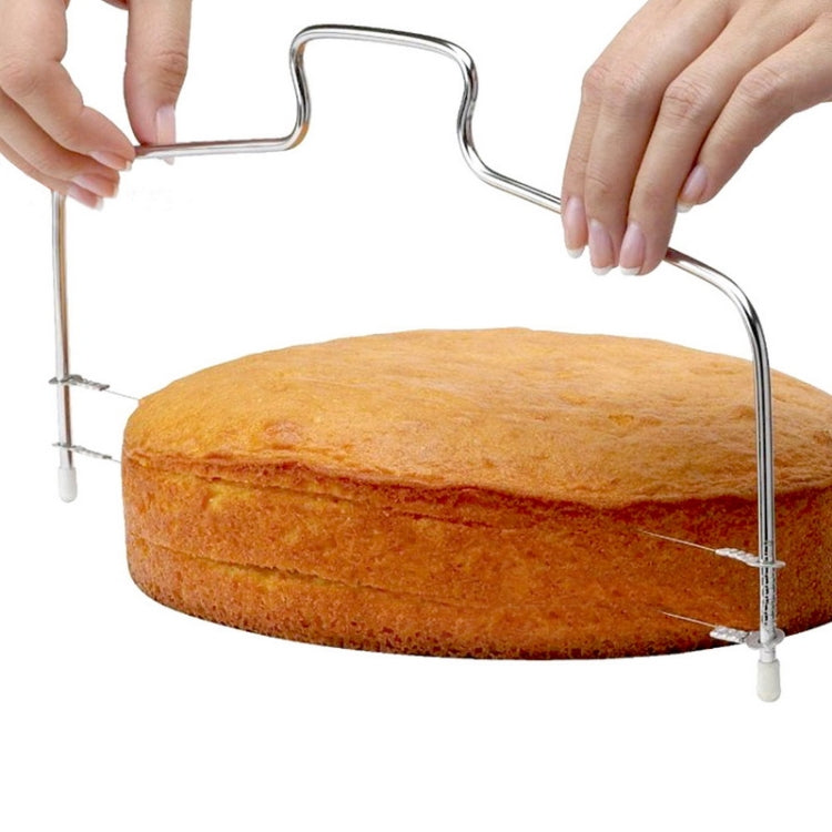 Strumenti per la cottura di torte fai-da-te livellatore per affettatrice per torta a filo regolabile in acciaio inossidabile, Cake Cutter