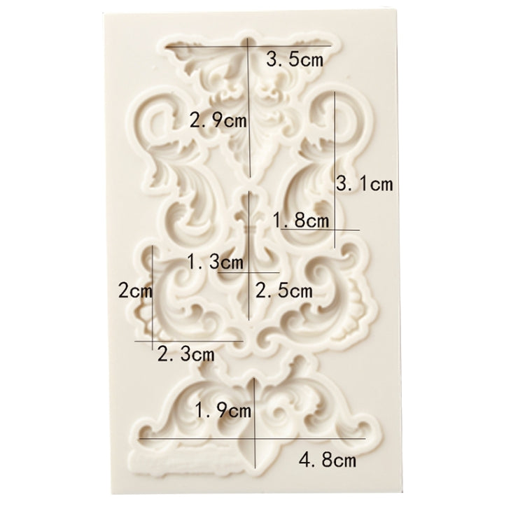 Stampo in silicone per bordo da 2 pezzi, stampo per fondente, strumenti per decorare torte, stampo per cioccolato, Border Silicone Mold