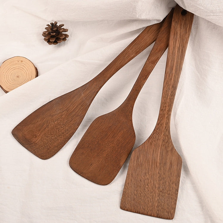 Utensili da cucina con spatola in legno, ali di pollo non verniciate, manico lungo, Large Spatula, Large vegetable Spatula, Oblique Spade, Square Curved Spade, 3 Square Curved Spade