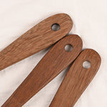 Utensili da cucina con spatola in legno, ali di pollo non verniciate, manico lungo, Large Spatula, Large vegetable Spatula, Oblique Spade, Square Curved Spade, 3 Square Curved Spade