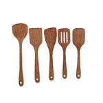 Utensili da cucina con spatola in legno, ali di pollo non verniciate, manico lungo, Large Spatula, Large vegetable Spatula, Oblique Spade, Square Curved Spade, 3 Square Curved Spade