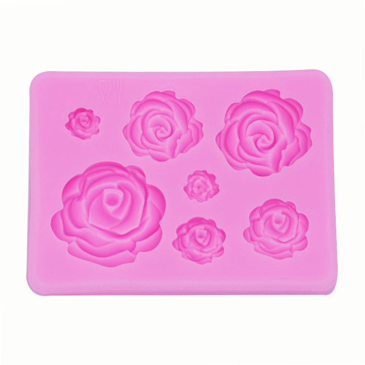 2 pezzi fai da te sapone fatto a mano cioccolato fondente stampo da forno stampo in silicone 3D fiore rosa decorazione torta, Flower Shape(Pink), Flower Shape(Gray)