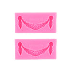 Stampo in silicone per torta fondente da 2 pezzi. Cornice con bordo in rilievo cavo. Stampo per cornice per foto retrò