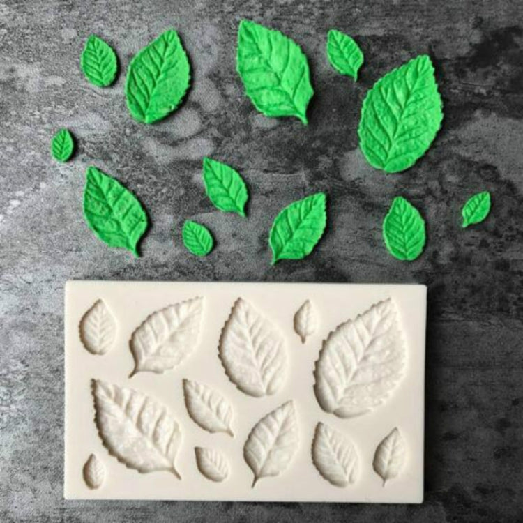 2PCS Sugarcraft Leaf Stampo in silicone per fondente Strumenti per decorare torte Stampo per cioccolato, Leaf Shape