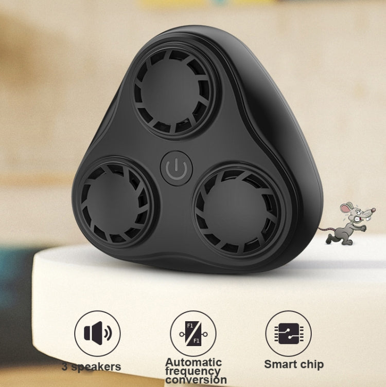 BG310 Repellente per topi/repellente per insetti/repellente per zanzare a conversione automatica di frequenza a 3 corni, US Plug 110V, EU Plug 220V, AU Plug 220V, UK Plug 220V, JP Plug 110V