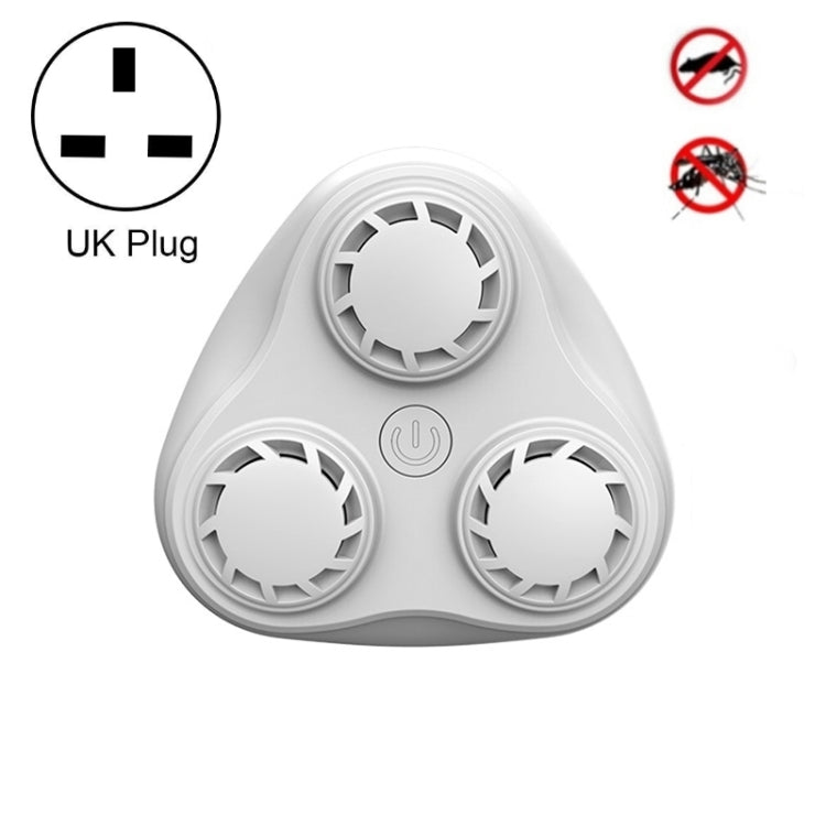 BG310 Repellente per topi/repellente per insetti/repellente per zanzare a conversione automatica di frequenza a 3 corni, US Plug 110V, EU Plug 220V, AU Plug 220V, UK Plug 220V, JP Plug 110V