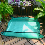 2 PCS 68x68 cm PE Giardinaggio domestico Piantare Operazione Zerbino Pianta verde Vaso per il cambio Miscelazione del terreno Stuoia per fiori impermeabile, 68x68cm