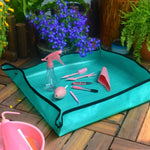 2 PCS 68x68 cm PE Giardinaggio domestico Piantare Operazione Zerbino Pianta verde Vaso per il cambio Miscelazione del terreno Stuoia per fiori impermeabile, 68x68cm