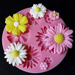 2 stampi in silicone per fiori 3D, per fondente, per torte, caramelle, cioccolato, ghiaccio, pasticceria, 3D Flower Shape