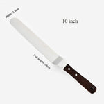 Set spatole da torta 3 pezzi con manico in legno