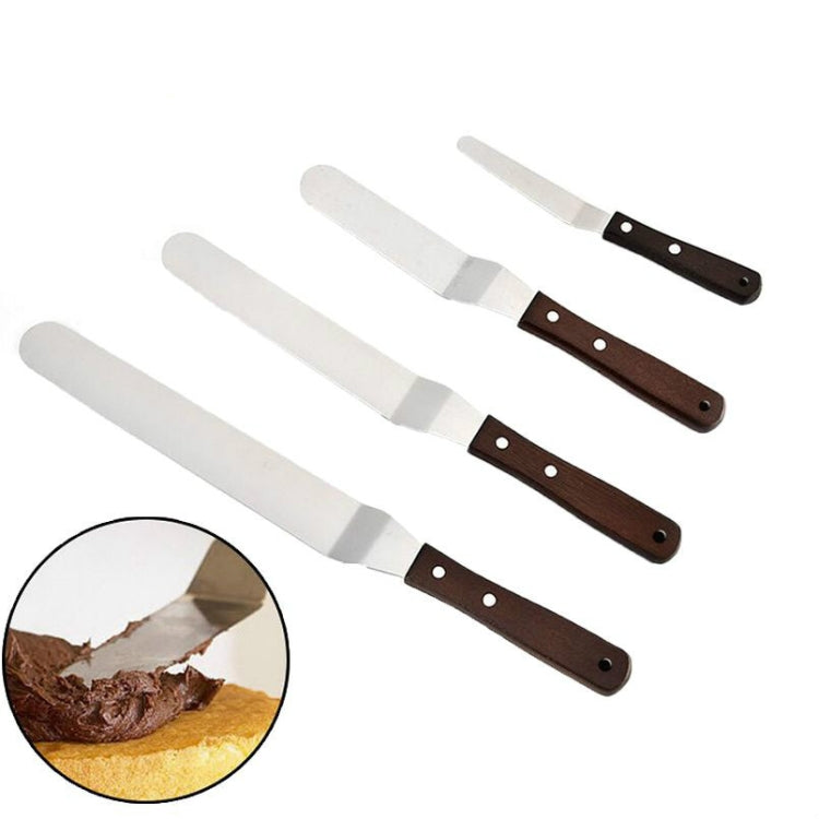 Set spatole da torta 3 pezzi con manico in legno