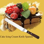 Set spatole da torta 3 pezzi con manico in legno