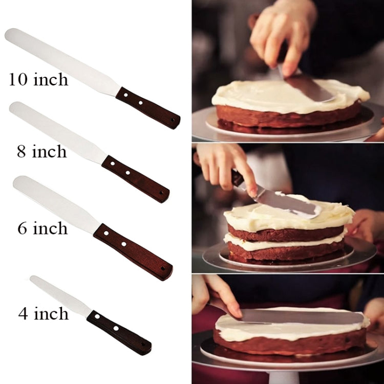 Set spatole da torta 3 pezzi con manico in legno