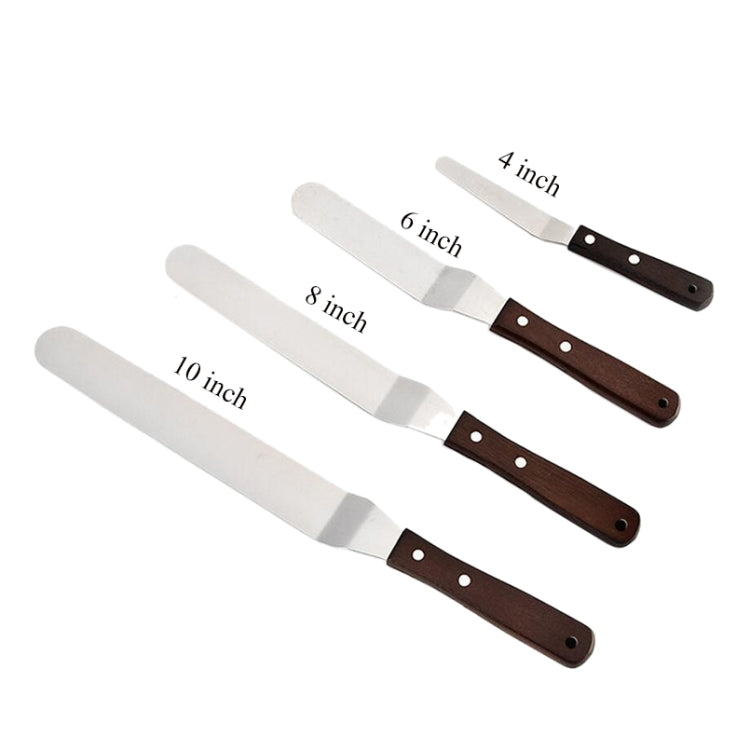 Set spatole da torta 3 pezzi con manico in legno