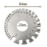 Calibro per filo in acciaio inossidabile Modello Controllo saldatura Righello Spessore Righello Calibro per saldatura a filo, Wire Welding Gauge