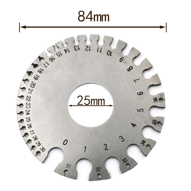 Calibro per filo in acciaio inossidabile Modello Controllo saldatura Righello Spessore Righello Calibro per saldatura a filo, Wire Welding Gauge