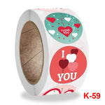 5 etichette adesive rotonde per decorazione regalo a forma di cuore di San Valentino, 5 pezzi, Valentines Day Heart Sticker