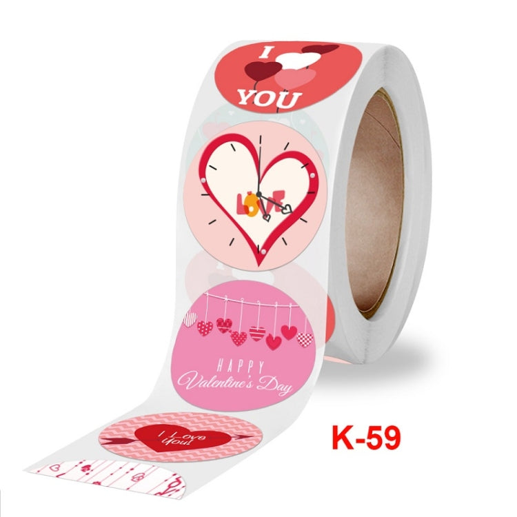 5 etichette adesive rotonde per decorazione regalo a forma di cuore di San Valentino, 5 pezzi, Valentines Day Heart Sticker