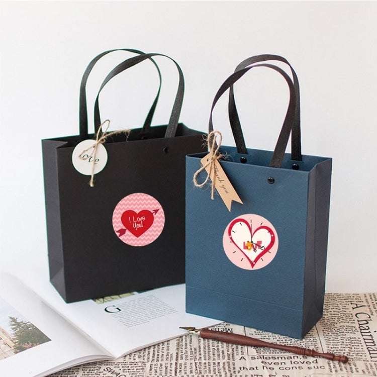 5 etichette adesive rotonde per decorazione regalo a forma di cuore di San Valentino, 5 pezzi, Valentines Day Heart Sticker