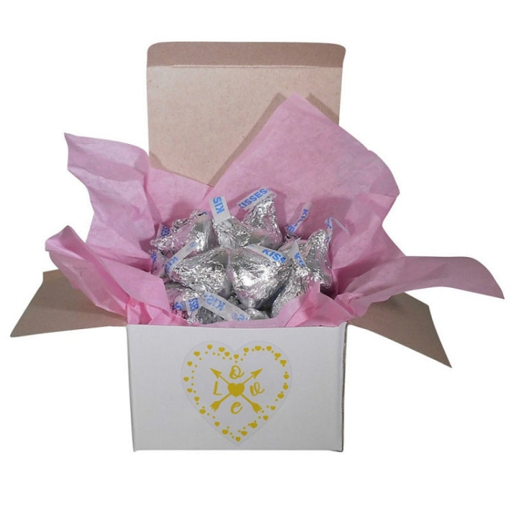 Adesivo decorativo trasparente a forma di cuore con stampa a caldo da 2 pezzi. Adesivo decorativo regalo di ringraziamento, Thank You Gift Sticker