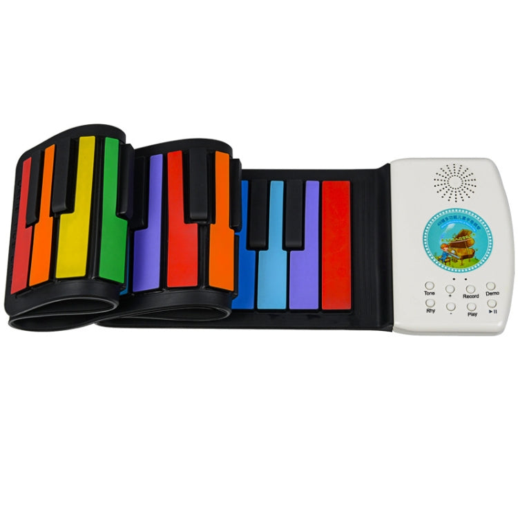HUA008-49 Pianoforte pieghevole a 49 tasti arrotolato a mano Pianoforte a colori per bambini, 49-Key