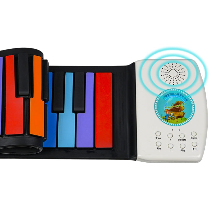 HUA008-49 Pianoforte pieghevole a 49 tasti arrotolato a mano Pianoforte a colori per bambini, 49-Key