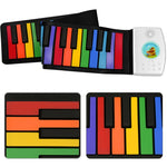 HUA008-49 Pianoforte pieghevole a 49 tasti arrotolato a mano Pianoforte a colori per bambini, 49-Key
