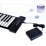 MIDI88 Pianoforte pieghevole a 88 tasti arrotolato a mano Tastiera morbida MIDI professionale Piano elettronico portatile per esercitazione simulata, 88-Key