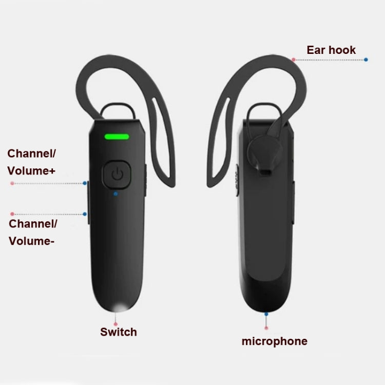 A08 Mini Ear Hook Wireless Walkie Talkie Outdoor Mini Walkie Talkie Wireless Bluetooth Walkie Talkie