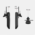 Walkie Talkie Wireless A08 con Auricolare Mini 500m