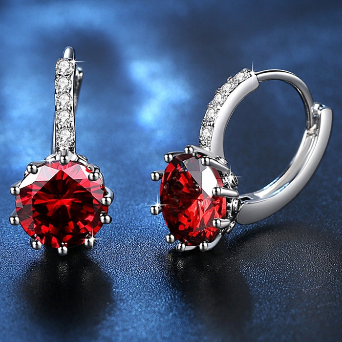 Orecchini da donna con zirconi dalla forma lucida in argento 925 millesimi