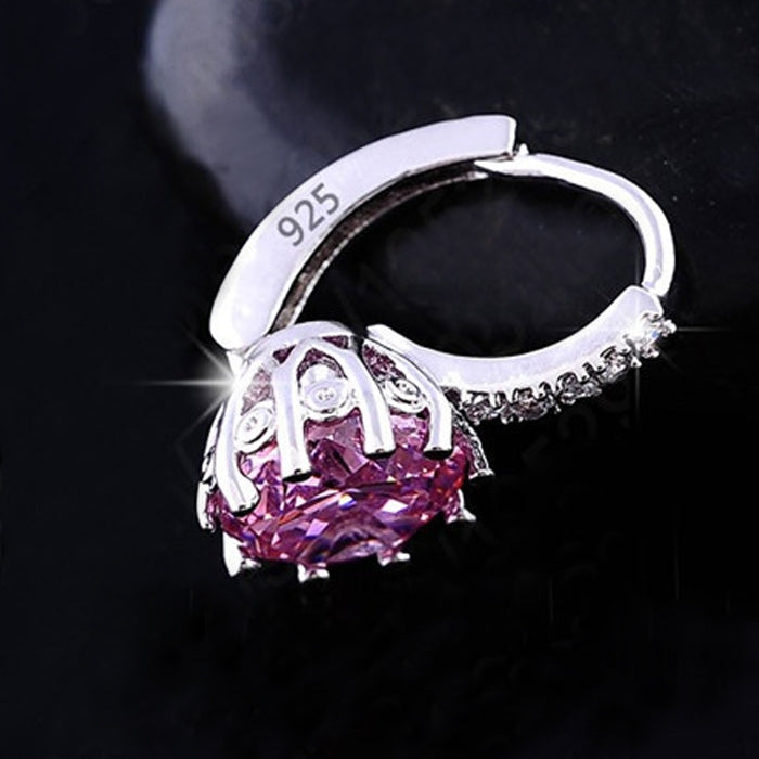 Orecchini da donna con zirconi dalla forma lucida in argento 925 millesimi
