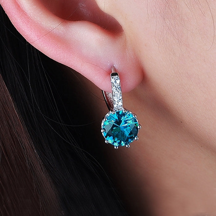 Orecchini da donna con zirconi dalla forma lucida in argento 925 millesimi