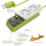 Multipresa 4 Porte USB 1200W con Cavo 1,5 m EU Plug