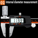 Calibro a corsoio elettronico ad alta precisione con display digitale, corpo in plastica, 0-150 mm, 2 Units of mm/inch, 3 Units of mm/in/f