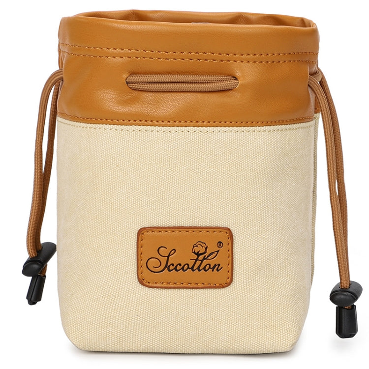 S.C.COTTON Fodera Borsa Protezione digitale impermeabile Borsa per obiettivi SLR portatile Borsa per micro fotocamera singola Borsa fotografica, Beige L, Carbon Black L, Gray L, Beige M, Carbon Black M, Gray M, Beige S, Carbon Black S, Gray S