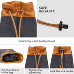 S.C.COTTON Fodera Borsa Protezione digitale impermeabile Borsa per obiettivi SLR portatile Borsa per micro fotocamera singola Borsa fotografica, Beige L, Carbon Black L, Gray L, Beige M, Carbon Black M, Gray M, Beige S, Carbon Black S, Gray S