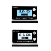 SUPNOVA DC 8-100V Indicatore di capacità della batteria Voltmetro Indicatore di tensione, Stile:, White, White + Alarm + Temperature, Blue, Blue +Alarm + Temperature