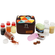 CLS Set di bottiglie per condimenti da esterno 10 in 1 Combinazione di scatole per condimenti da cucina portatili