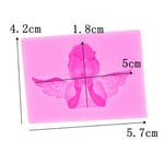 2 pezzi di stampo in silicone per torta fondente a forma di angelo, aroma di argilla morbida, decorazione in plastica di gesso, Angel Shape
