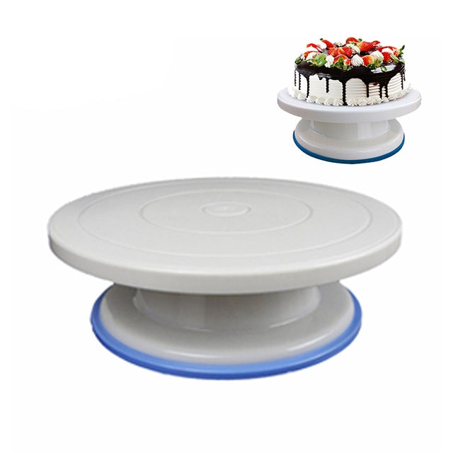 Utensili da forno Spatola in plastica Bordo antiscivolo Piatto girevole per decorazione torte